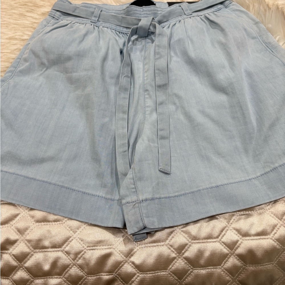 White House Black Market High Waist Light Blue Shorts